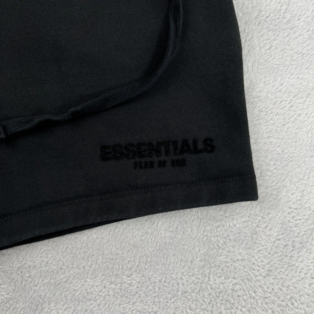 Fear of God Essentials Sweat Shorts S Black Fleece Logo Streetwear Mens Lounge